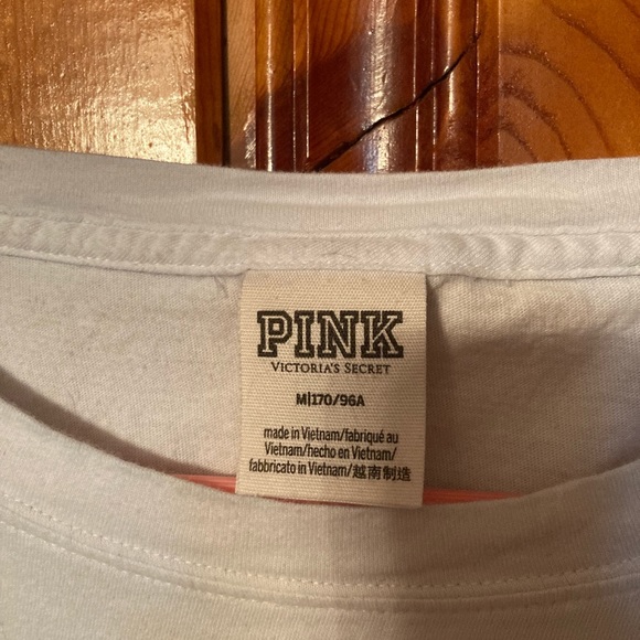 Size Medium Womens PINK long sleeves cropped top - Picture 4 of 5